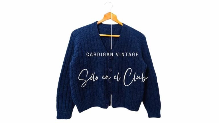 Cardigan Vintage Solo en El Club Tejeril de Ana Conde